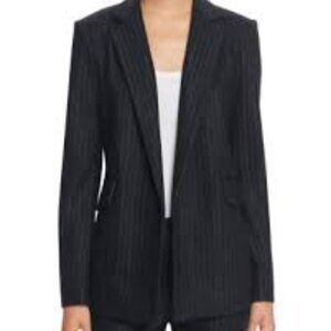Theory Sedeia Black Open Front Blazer 100% Virgin Wool Size 6